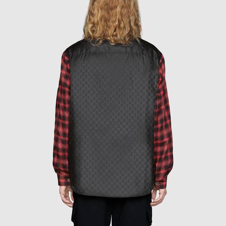 Gucci GG Nylon Shirt With Check Sleeves 'Black' 604113-Z4039-1043 sold by KicksCrew product image thumbnail 4