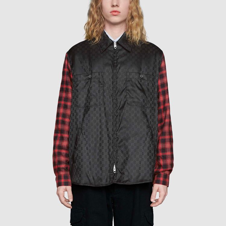 Gucci GG Nylon Shirt With Check Sleeves 'Black' 604113-Z4039-1043 sold by KicksCrew product image thumbnail 3