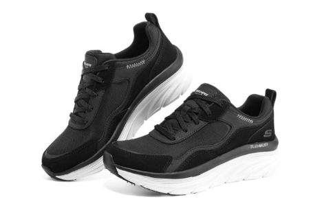(WMNS) Skechers Dlux Walker 'Black White' 149812-BKW sold by KicksCrew