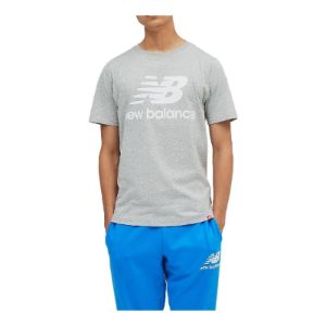 New Balance Essentials Stacked Logo T-Shirt 'Athletic Grey' MT01575-AG sold by KicksCrew