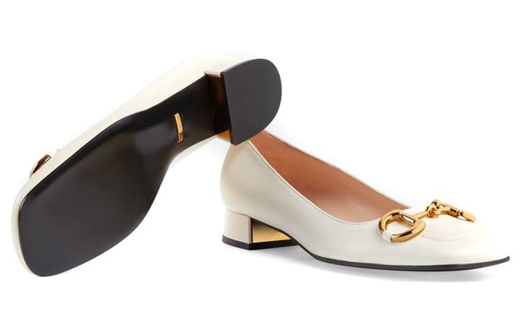 (WMNS) GUCCI Ballet Flat with Horsebit 'White Leather' 645600-C9D00-9022 sold by KicksCrew product image thumbnail 5