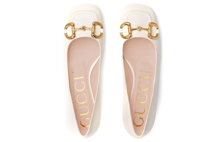 (WMNS) GUCCI Ballet Flat with Horsebit 'White Leather' 645600-C9D00-9022 sold by KicksCrew product image thumbnail 3