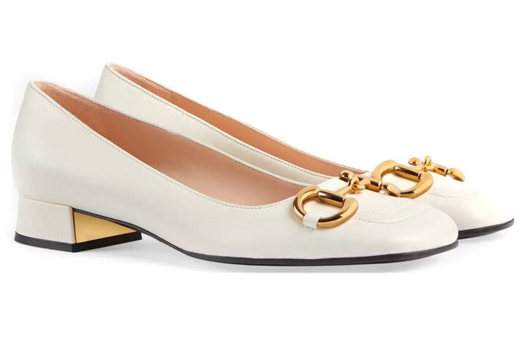 (WMNS) GUCCI Ballet Flat with Horsebit 'White Leather' 645600-C9D00-9022 sold by KicksCrew product image thumbnail 2