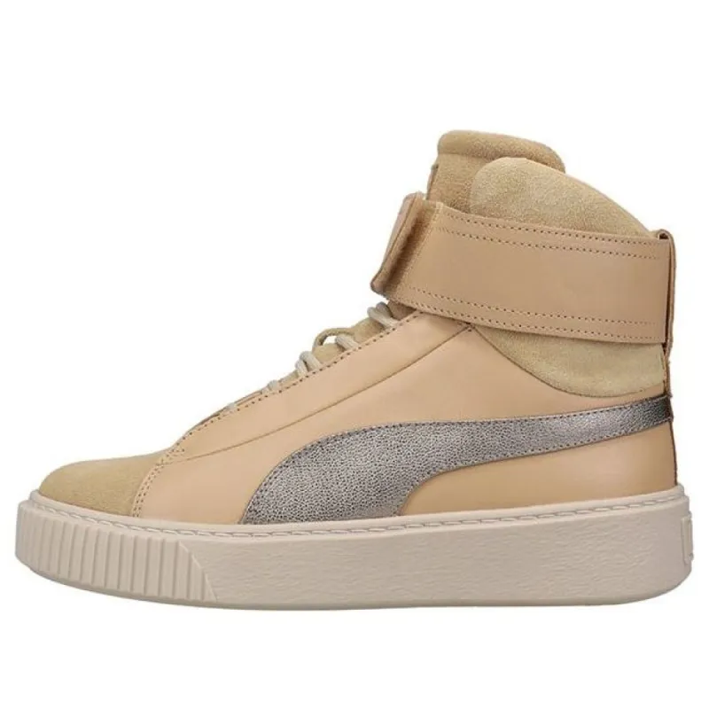 (WMNS) PUMA Basket Platform Mid Premium 'Tan' 364952-01 sold by KicksCrew