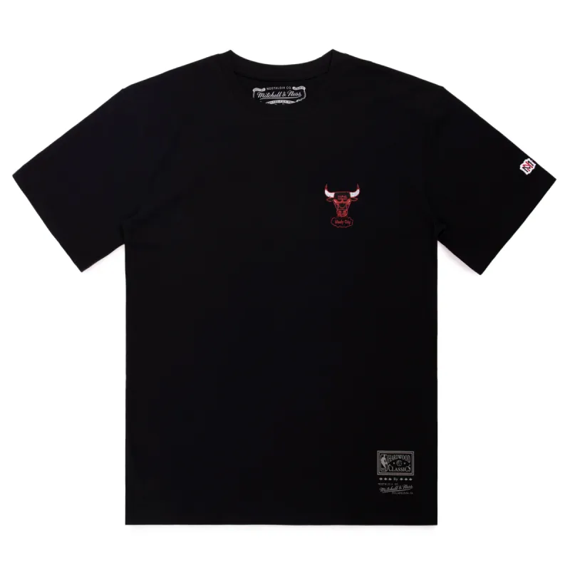 Mitchell & Ness NBA Big Box Chicago Bulls T-Shirt 'Black' MNTS041CB sold by KicksCrew