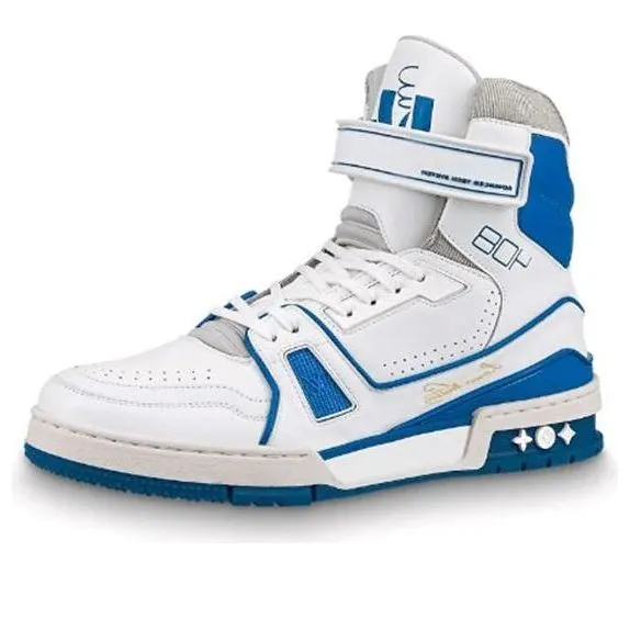 LOUIS VUITTON Trainer Boots 'White Blue' 1A54J8 sold by KicksCrew