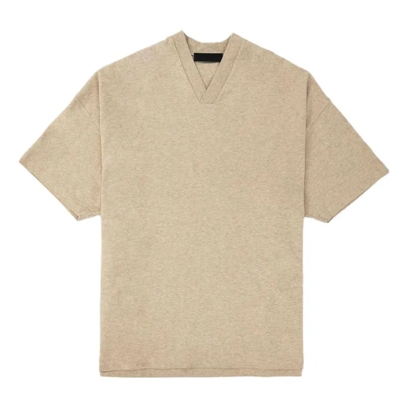 Fear of God Essentials FW23 V-Neck T-shirt 'Gold Heather' 125BT234113F sold by KicksCrew