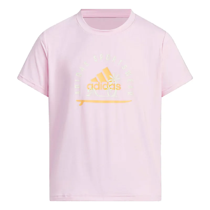 (GS) adidas Sportswear T-Shirt Asia Sizing 'Pink' IT1805 sold by KicksCrew