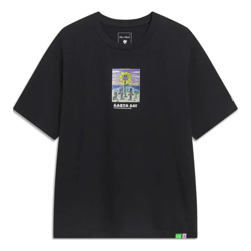 Li-Ning x Steven Harrington Graphic T-shirt 'Black' AHST093-3 sold by KicksCrew