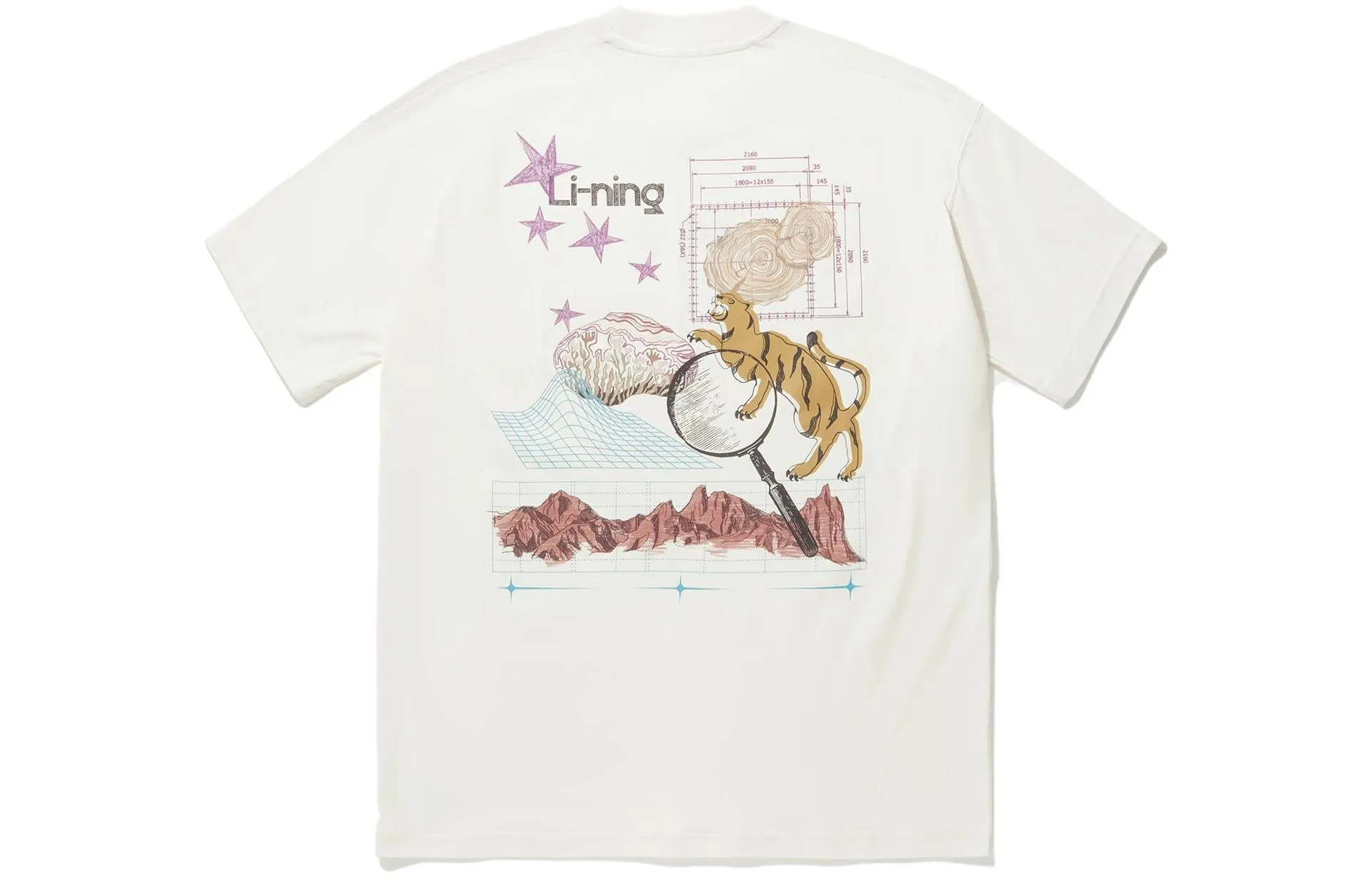 Li-Ning Tiger Graphic T-shirt 'White' AHSU255-1 sold by KicksCrew product image thumbnail 2