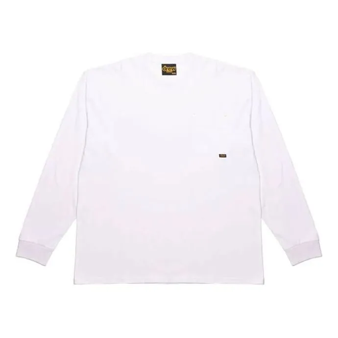Drew House Basic Long Sleeve Pocket T-shirt 'White' DR-FW21-067 sold by KicksCrew