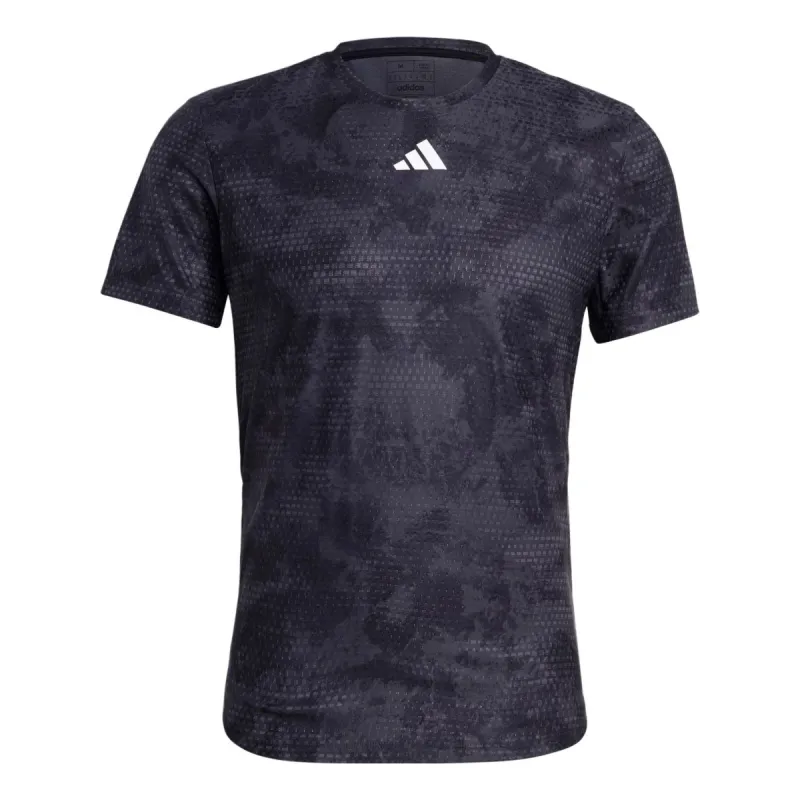 adidas Tennis Paris HEAT.RDY FreeLift T-Shirt 'Black White' IB4606 sold by KicksCrew