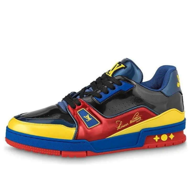 LOUIS VUITTON Trainers 'Black Yellow Blue' 1A9JU2 sold by KicksCrew