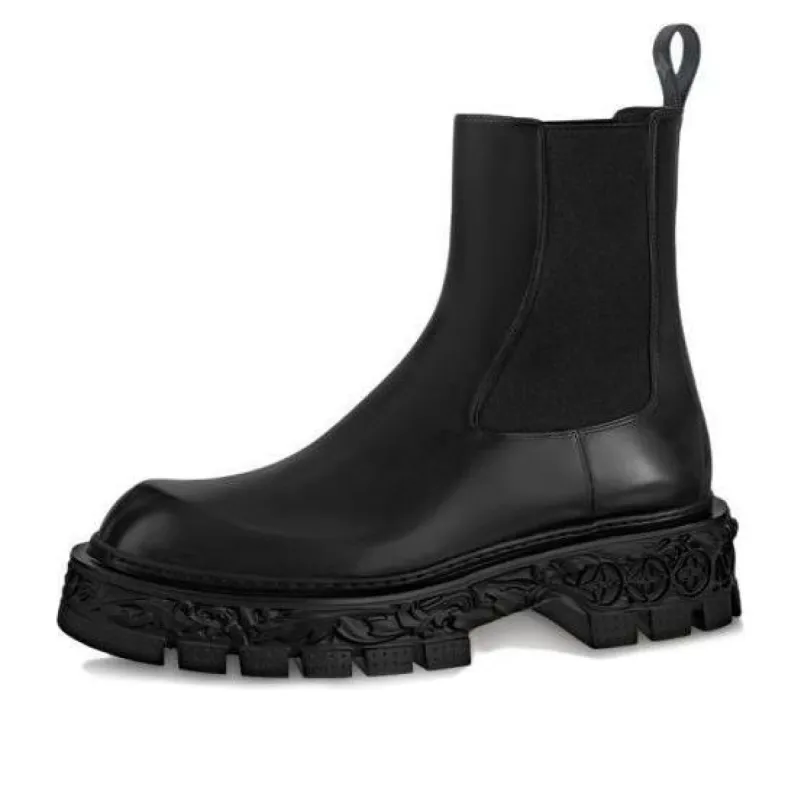 LOUIS VUITTON Lv Baroque Chelsea Boots 'Black' 1AAHB9 sold by KicksCrew
