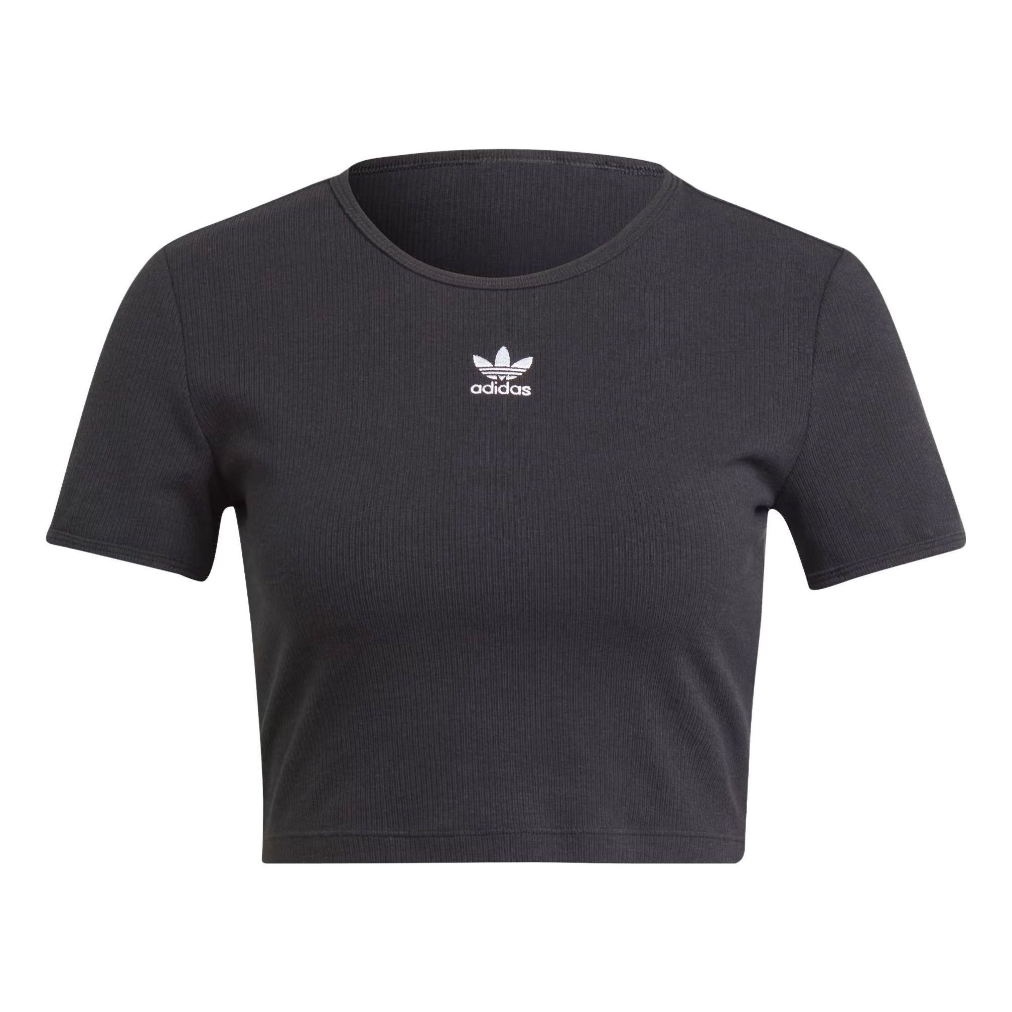 (WMNS) adidas originals Essentials Rib T-Shirt 'Black' II8057 sold by KicksCrew
