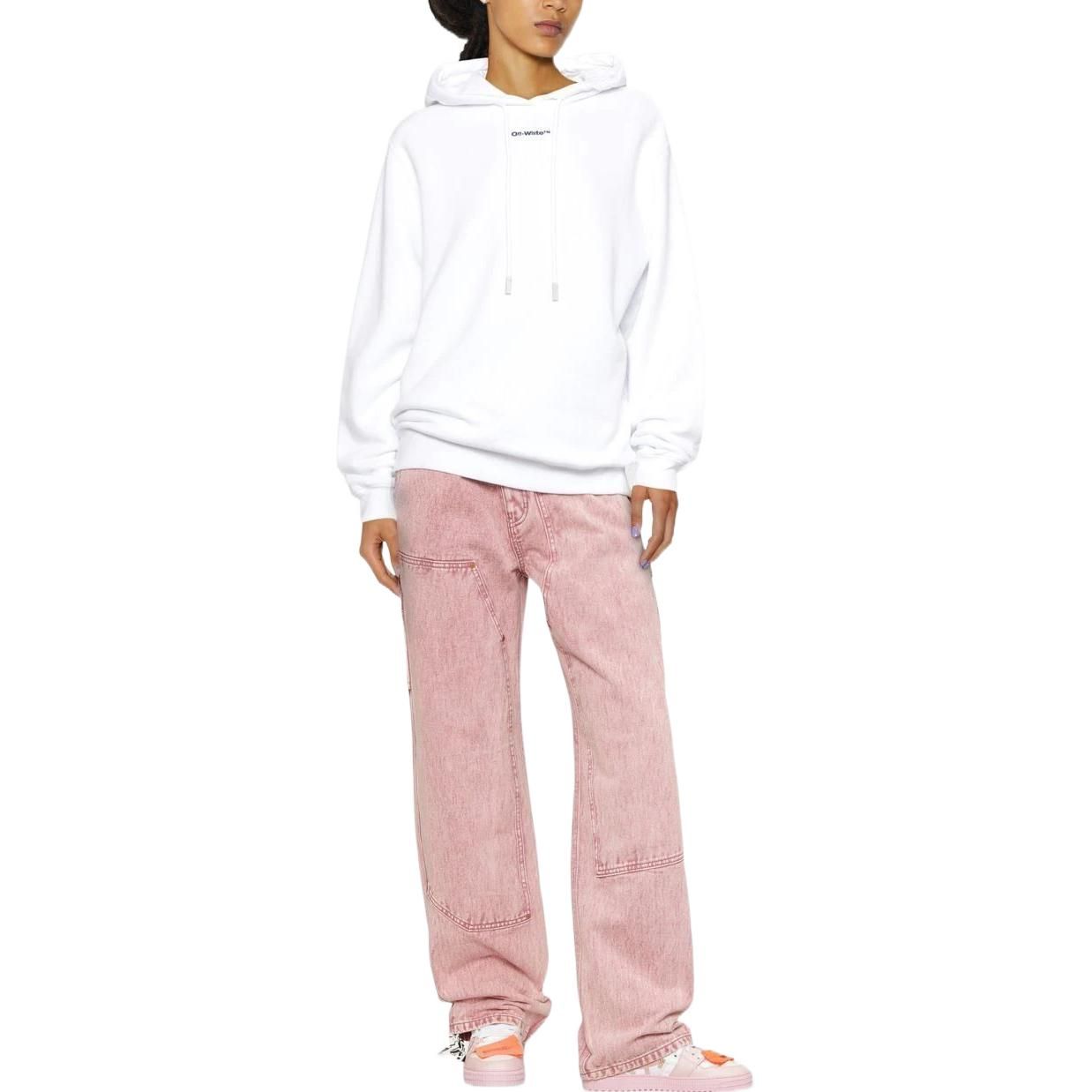 (WMNS) Off-White Arrows Cotton Hoodie 'White' OWBB035F22JER0050184 sold by KicksCrew product image thumbnail 2