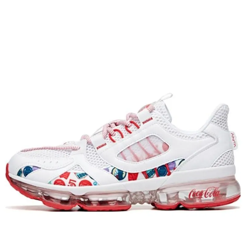 ANTA x Coca Cola Running Series Sneakers 'White Red' 912025504-9 sold by KicksCrew