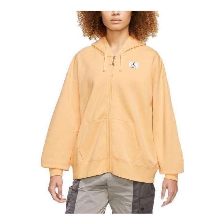 (WMNS) Air Jordan Logo Flight Jacket 'Orange' DZ3360-251 sold by KicksCrew