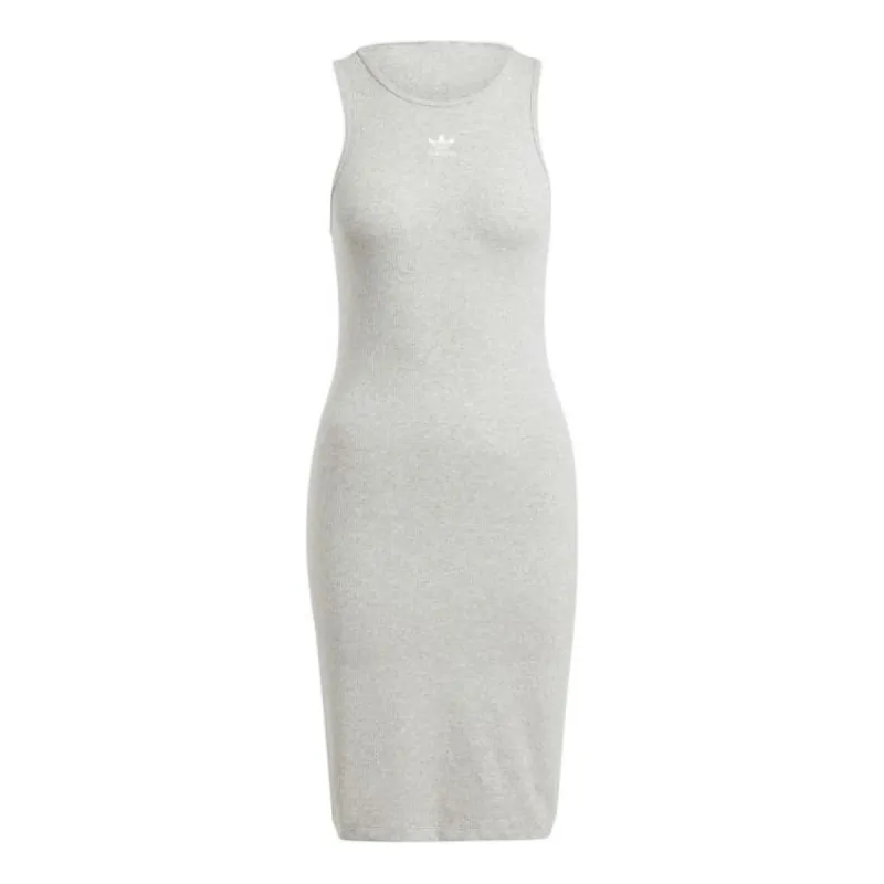 (WMNS) adidas Essentials Rib Tank Dress 'Grey' IR5923 sold by KicksCrew
