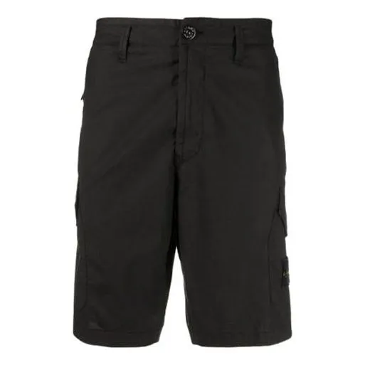 STONE ISLAND Garment Dyed Paracadute Cargo Short 'Black' 7215L0403-V0029 sold by KicksCrew