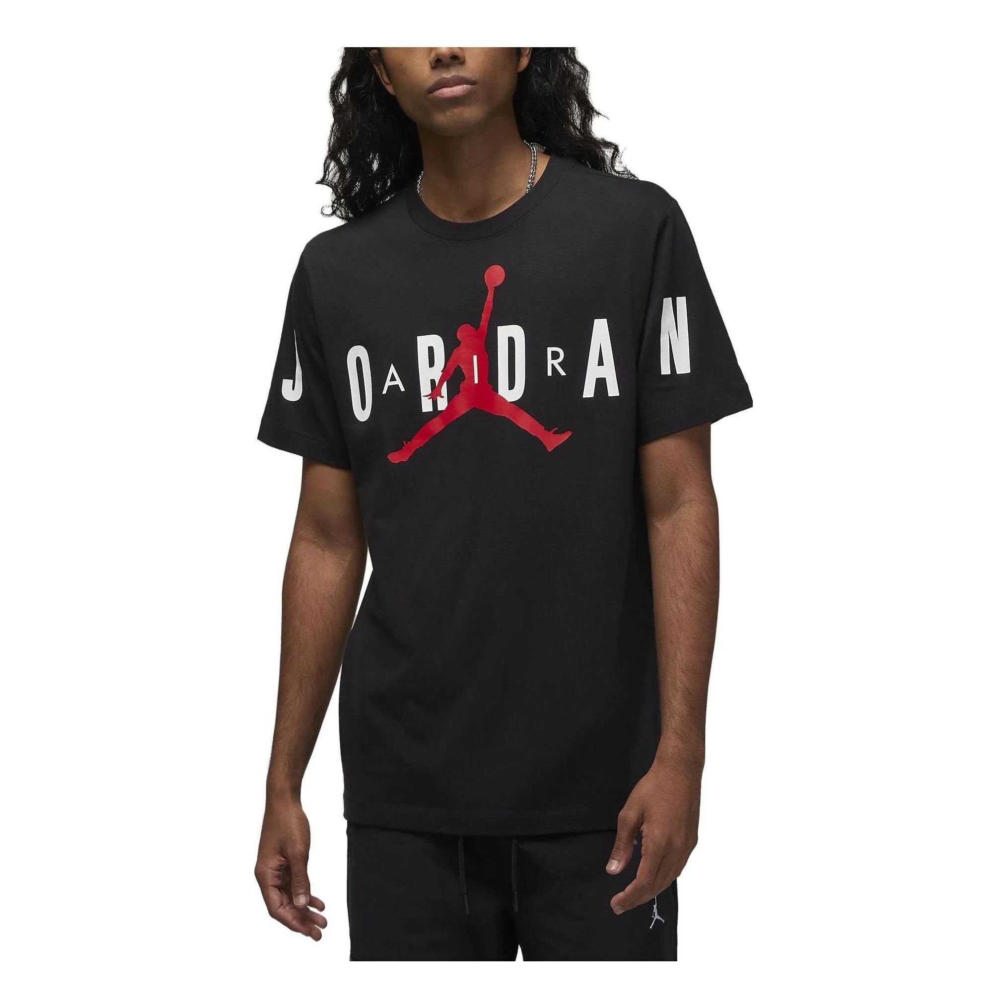 Air Jordan Air Stretch T-Shirt 'Black White' DV1445-010 sold by KicksCrew