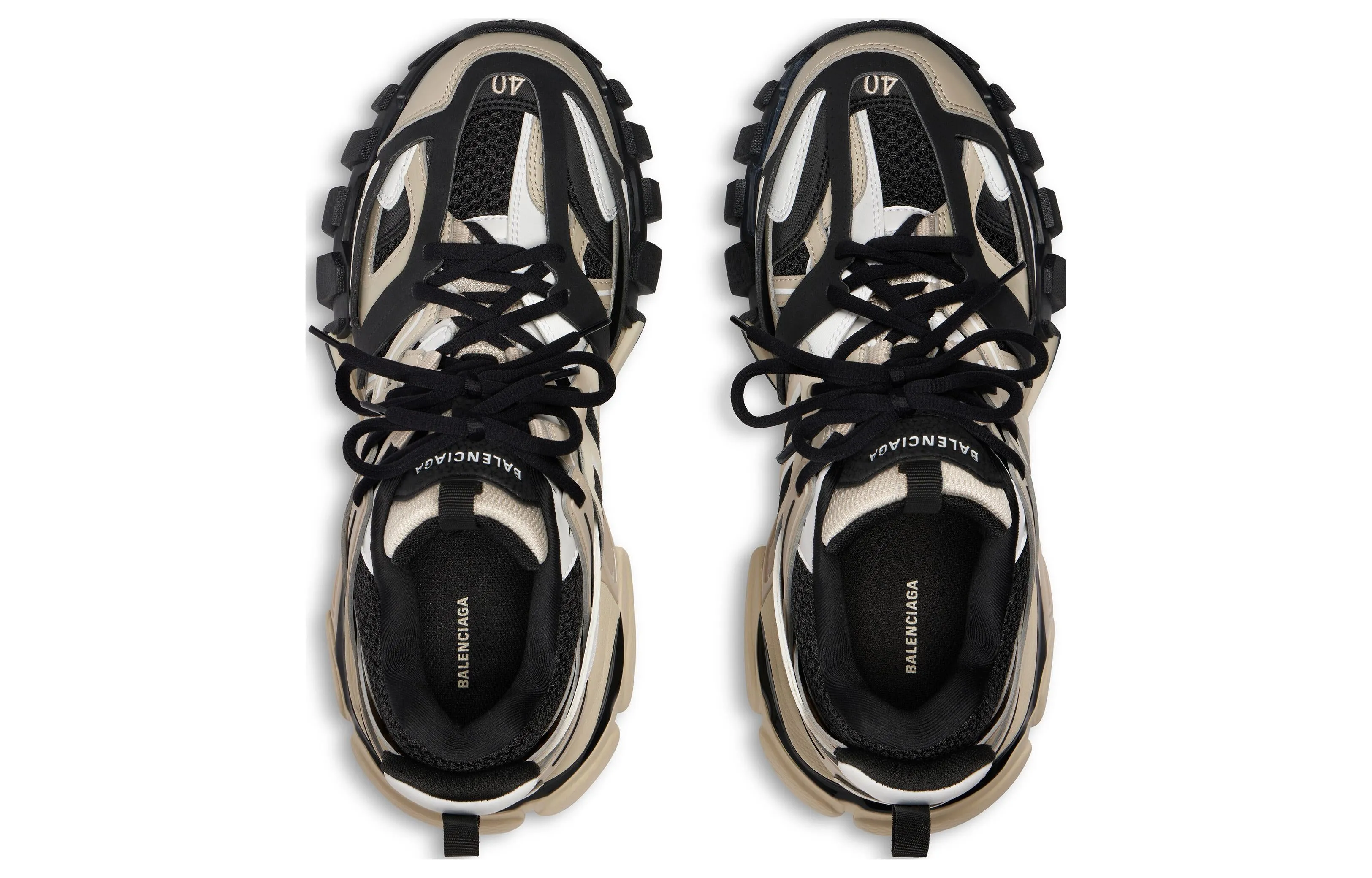 (WMNS) Balenciaga Track Sneakers 'Beige and Black Mesh and Nylon' 542436W3AC48071 sold by KicksCrew product image thumbnail 3