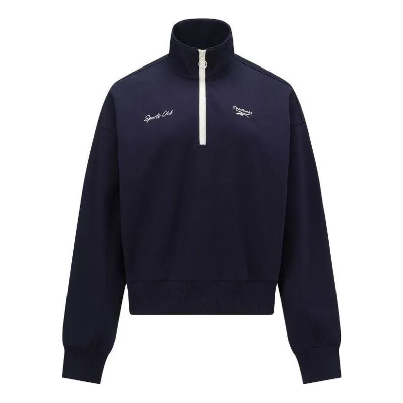 (WMNS) Reebok Sports Club Quarter-Zip Sweatshirt 'Dark Blue' 24SRC304WGN2 sold by KicksCrew
