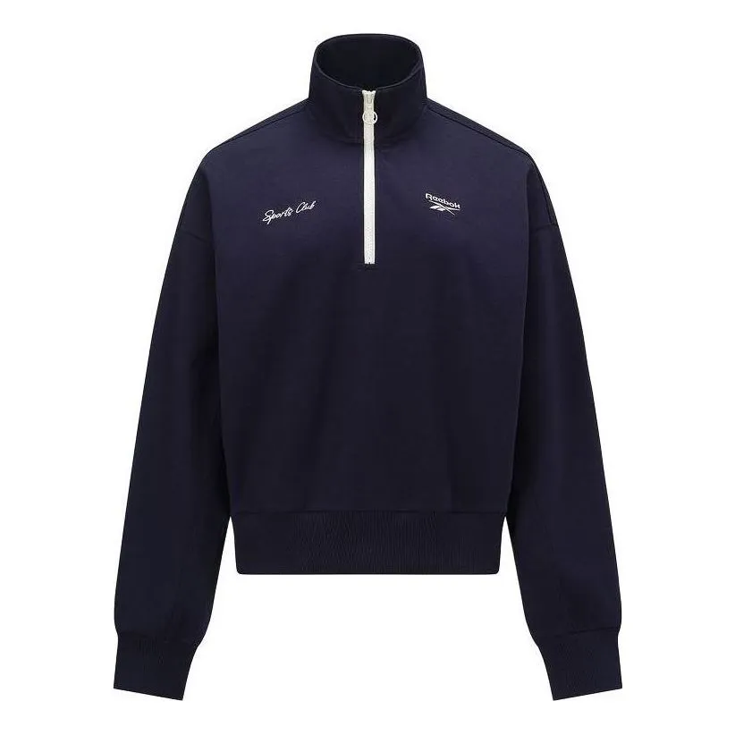 (WMNS) Reebok Sports Club Quarter-Zip Sweatshirt 'Dark Blue' 24SRC304WGN2 sold by KicksCrew