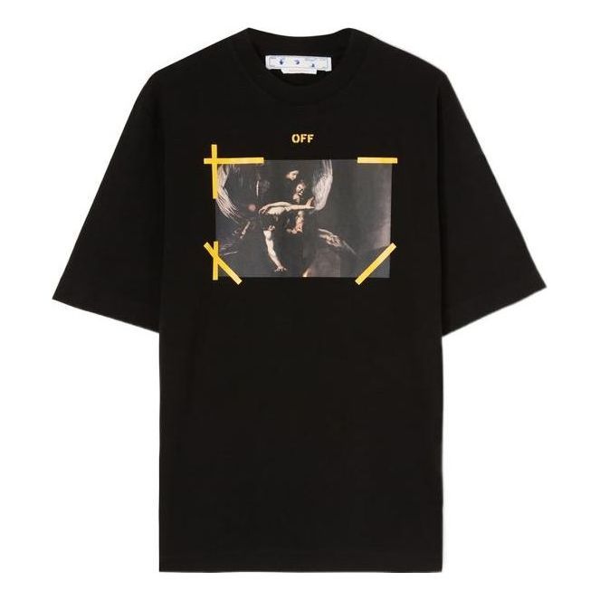 Off-White Diag Arrow Caravaggio Mercy Skate Tee 'Black' OMAA119C99JER0061001 sold by KicksCrew