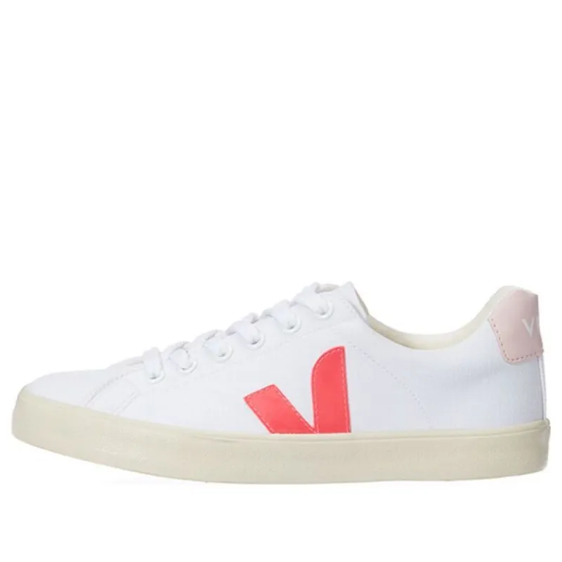(WMNS) Veja Esplar SE Canvas 'White Rose-Fluo Petale' SE012209 sold by KicksCrew