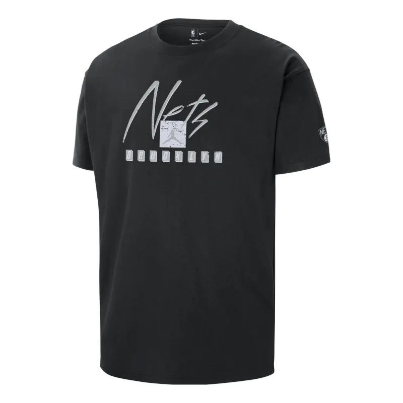 Air Jordan x NBA Brooklyn Nets T-Shirt 'Black' FN1053-010 sold by KicksCrew