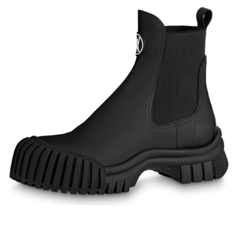 (WMNS) LOUIS VUITTON Ruby Chelsea Boots 'Black' 1AAM0I sold by KicksCrew