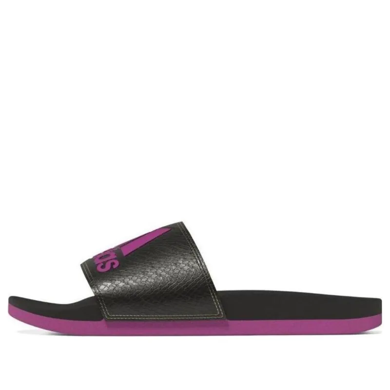 (WMNS) adidas Adilette Comfort Slides 'Black Purple' H03610 sold by KicksCrew