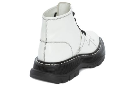 (WMNS) Alexander McQueen Tread Slick Boot 'Ivory Black' 595469WHQSG9089 sold by KicksCrew