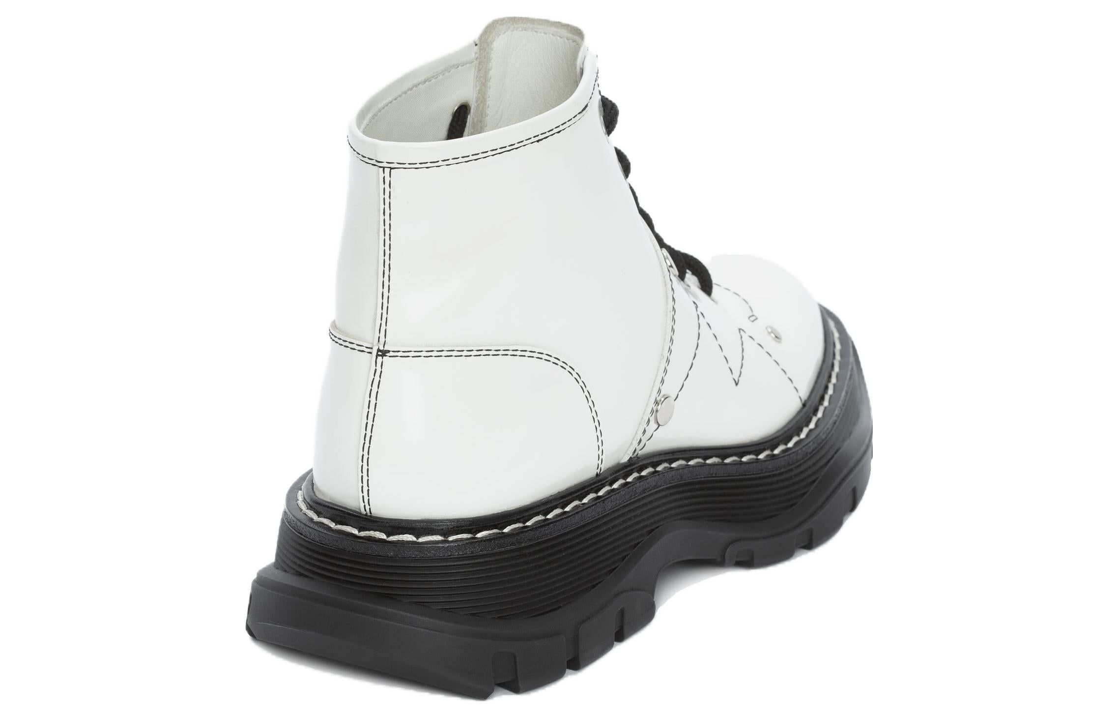 (WMNS) Alexander McQueen Tread Slick Boot 'Ivory Black' 595469WHQSG9089 sold by KicksCrew product image thumbnail 3