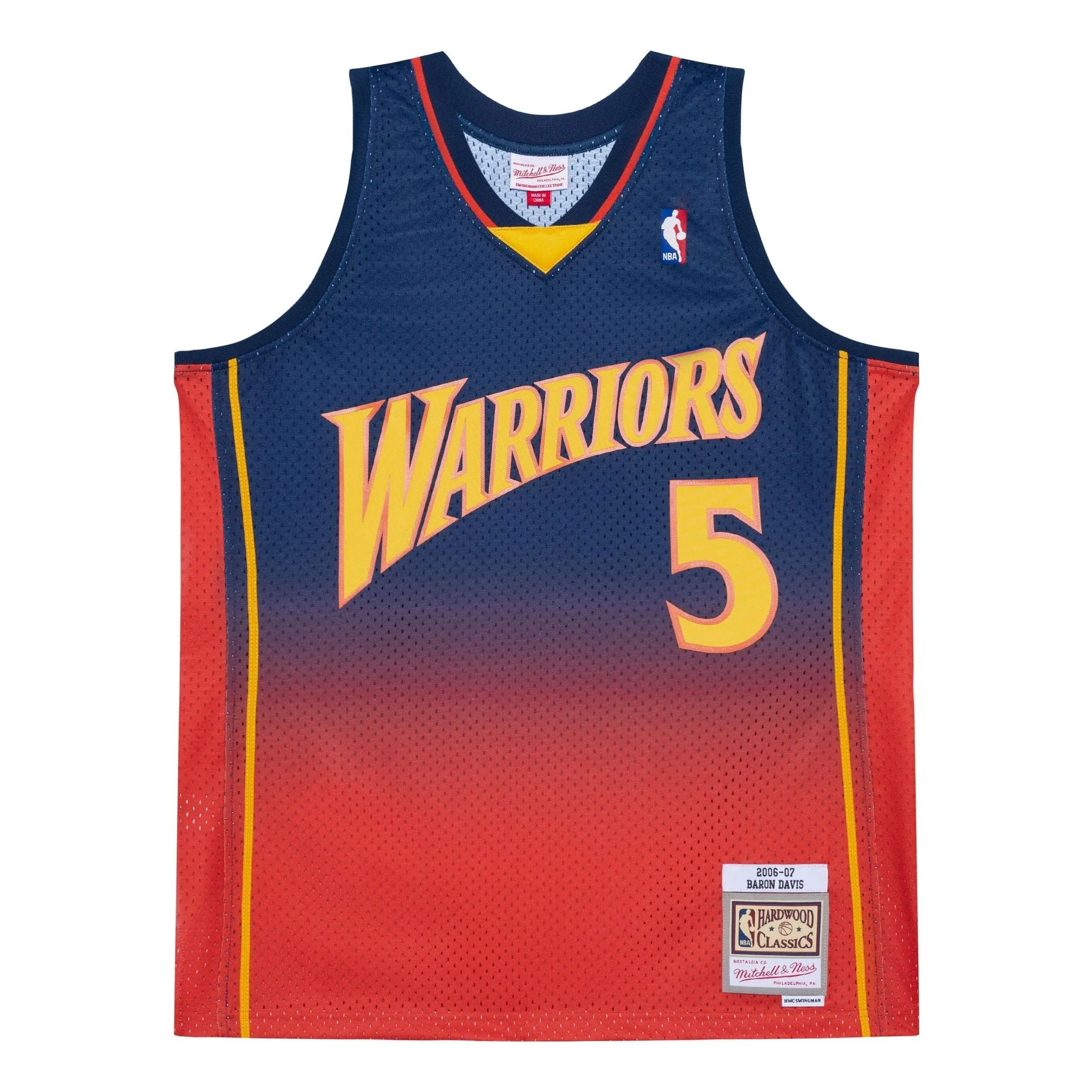 Mitchell & Ness x NBA Golden State Warriors 2006-07 Swingman Jersey 'Baron Davis 5' SMJY4392-GSW06BDVNYOR sold by KicksCrew