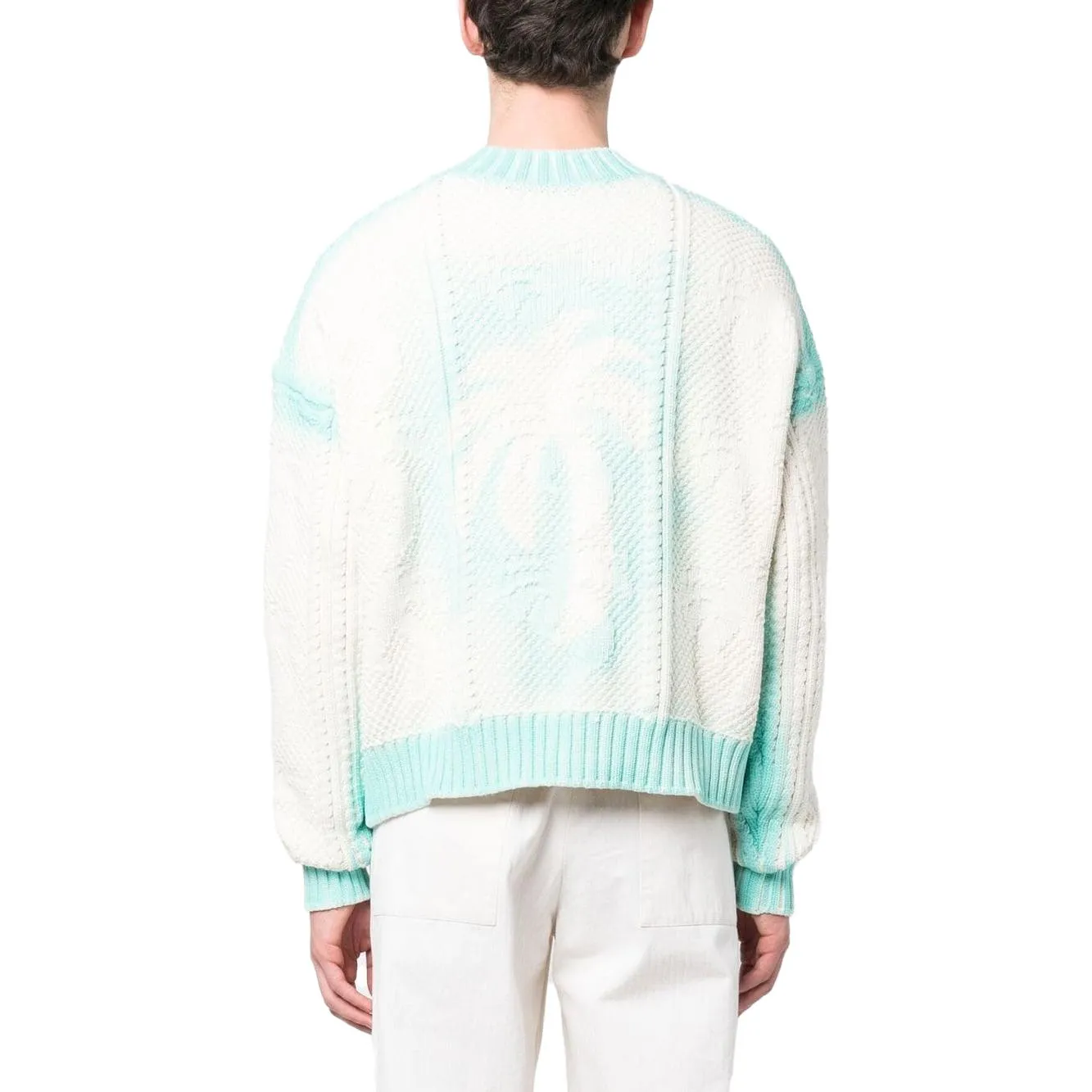 Palm Angels Sprayed Palm Cardigan 'Off White' PMHB014S23KNI0010340 sold by KicksCrew product image thumbnail 4