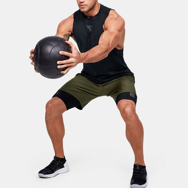 Under Armour Project Rock Unstoppable Shorts 'Olive Green' 1359119-315 sold by KicksCrew product image thumbnail 5