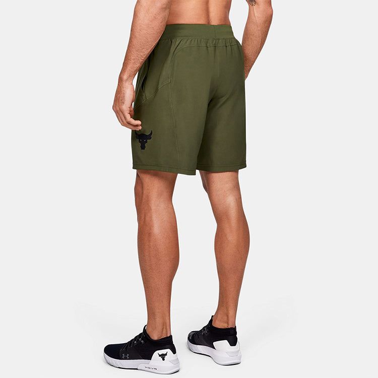 Under Armour Project Rock Unstoppable Shorts 'Olive Green' 1359119-315 sold by KicksCrew product image thumbnail 4