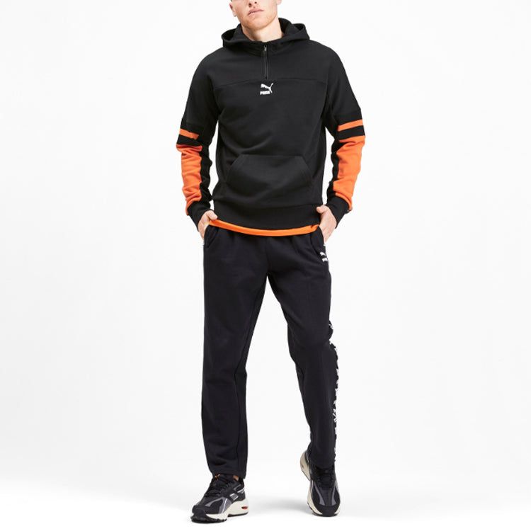 Puma Colorblocked Half Zip Hoodie 'Black Orange White' 595880-56 sold by KicksCrew product image thumbnail 3