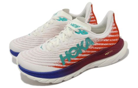 (WMNS) Hoka One One Mach 5 Wide 'White Fire Red' 1136678-WFM sold by KicksCrew