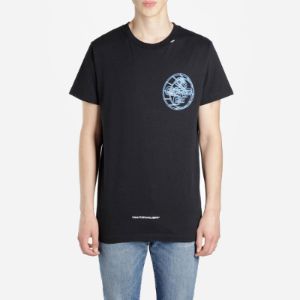 Men's Off-White Logo Printing Short Sleeve Black T-Shirt OMAA027R201850031088 sold by KicksCrew