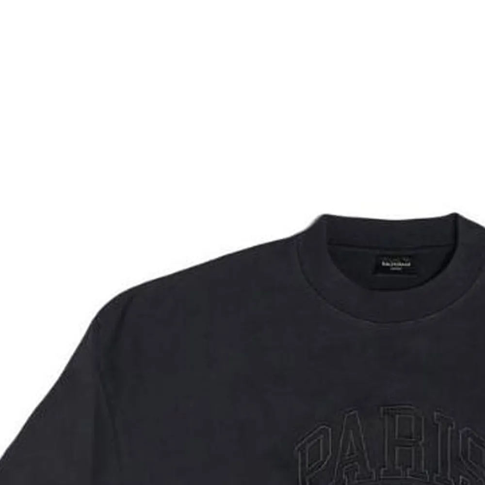 Balenciaga Cities Paris Embroidered Logo Sweatshirt 'Black' 697869TLVL81000 sold by KicksCrew product image thumbnail 3