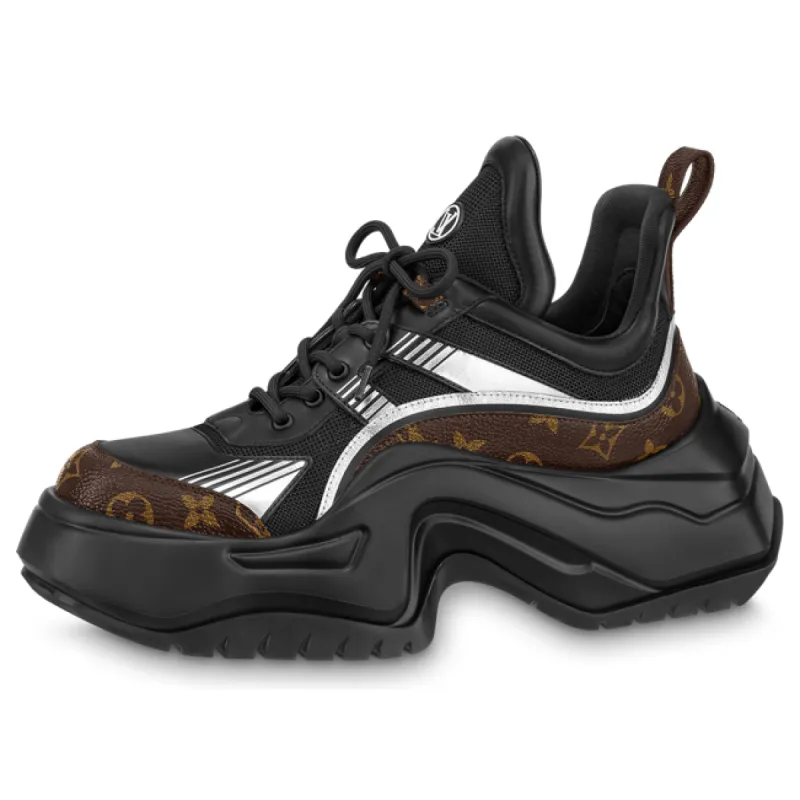 LOUIS VUITTON Archlight 2.0 Platform Sneakers 'Black White with Brown Monogram' 1ABIHC sold by KicksCrew