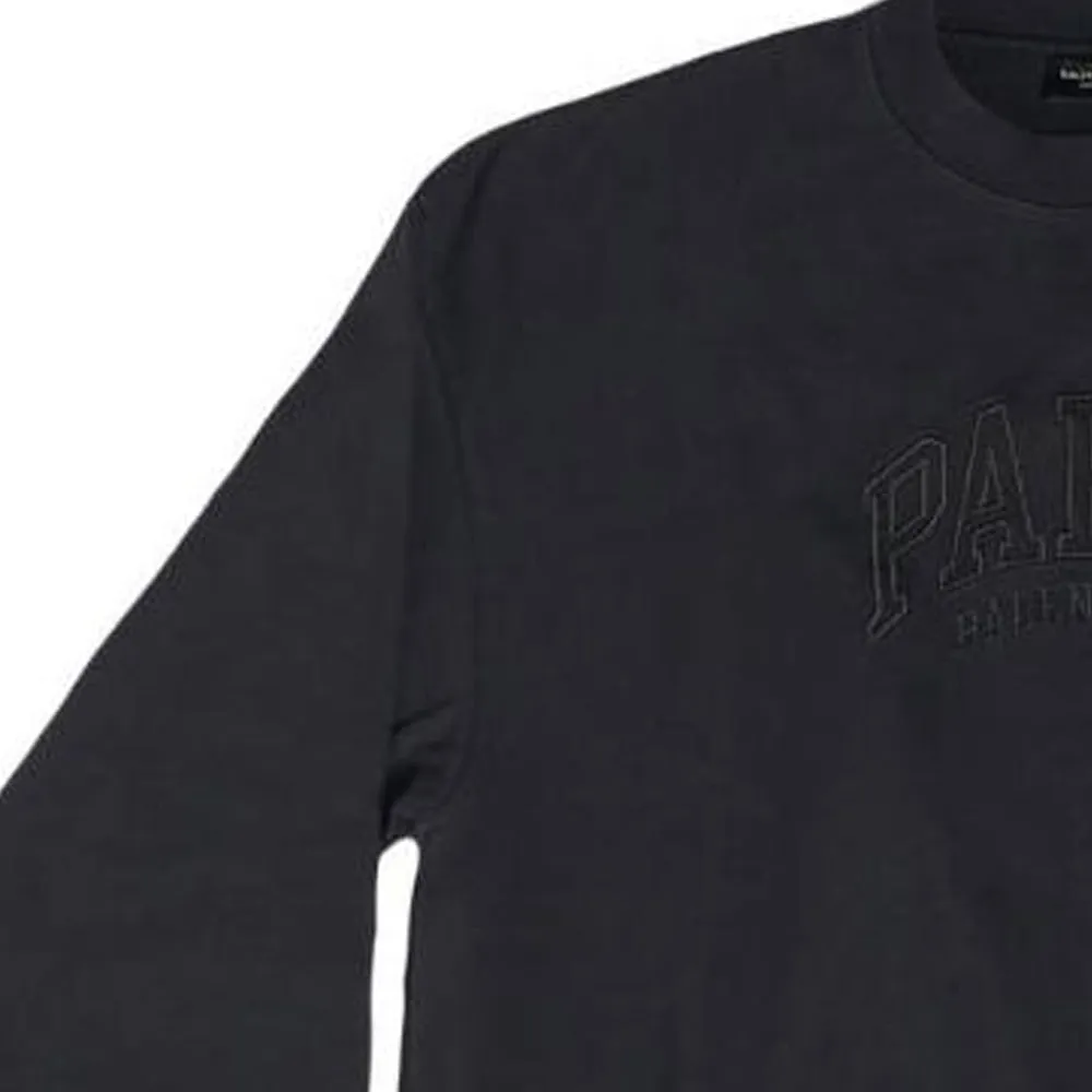 Balenciaga Cities Paris Embroidered Logo Sweatshirt 'Black' 697869TLVL81000 sold by KicksCrew product image thumbnail 4