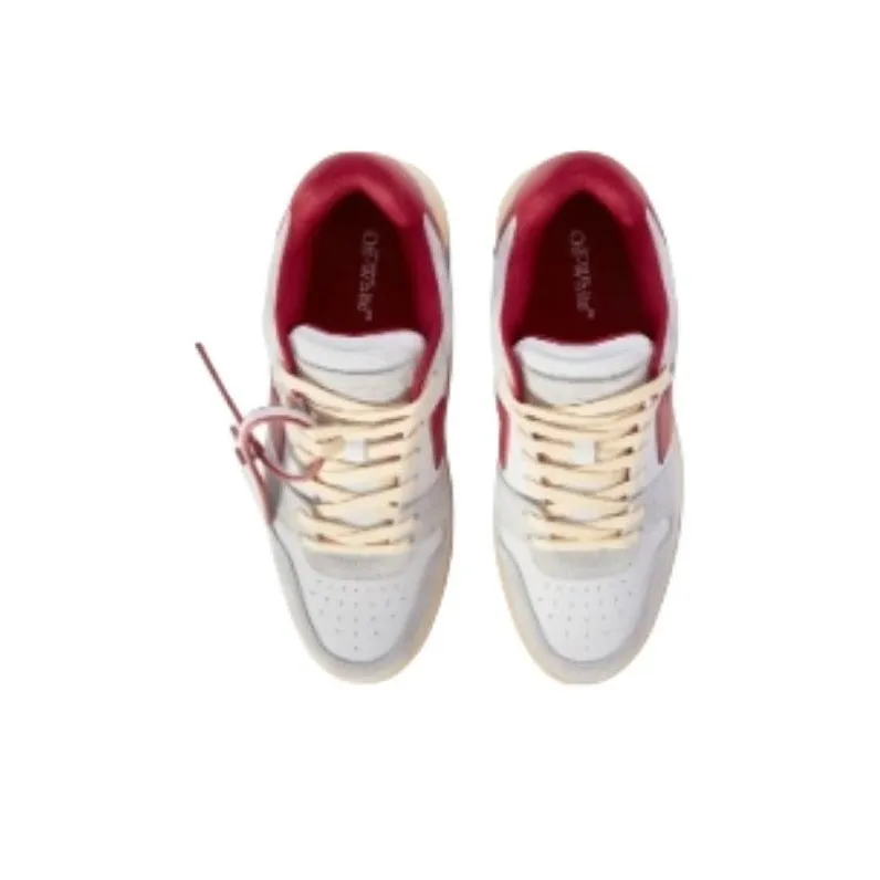 Off-White Out Of Office Leather Sneakers 'Grey White Red' OMIA189S24LEA0110525 sold by KicksCrew product image thumbnail 4