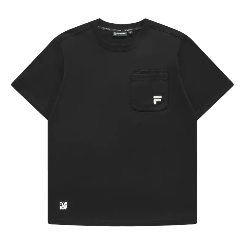 FILA FUSION Cotton Workwear T-shirt 'Black' T11M423103FBK sold by KicksCrew