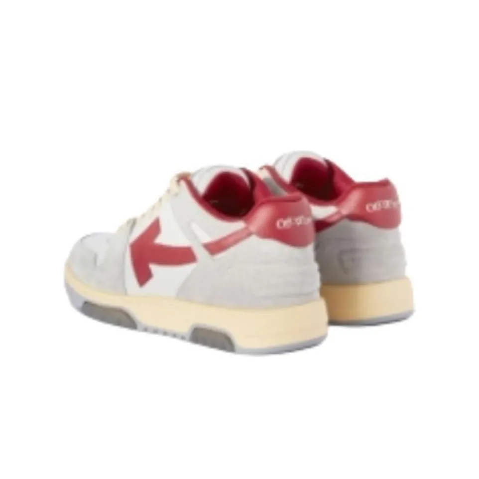 Off-White Out Of Office Leather Sneakers 'Grey White Red' OMIA189S24LEA0110525 sold by KicksCrew product image thumbnail 5
