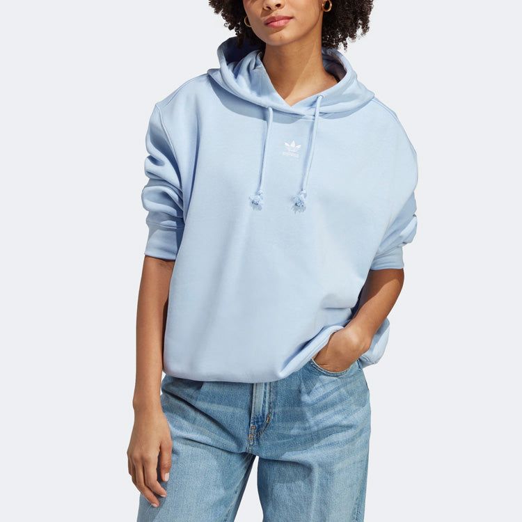 (WMNS) adidas Logo Hoodie 'Baby Blue' IK7690 sold by KicksCrew product image thumbnail 3