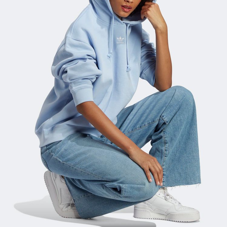 (WMNS) adidas Logo Hoodie 'Baby Blue' IK7690 sold by KicksCrew product image thumbnail 2